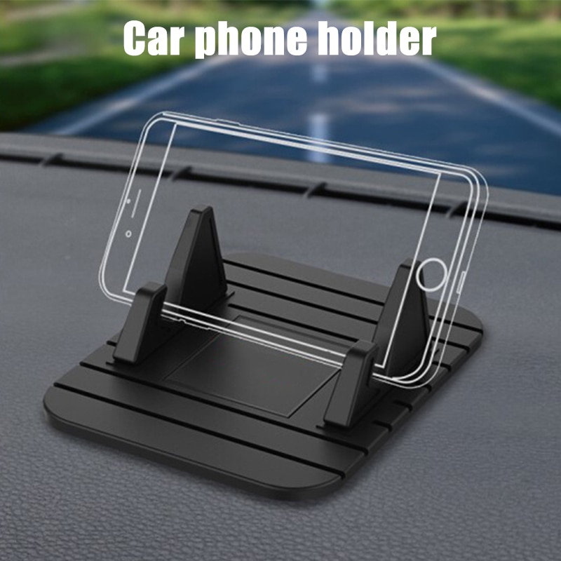 Mobile Phone Silicone Holder Stand Soft Anti-slip Mat Desk Stand Support For Car Dashboard Desktop Portable Car Holder Mat