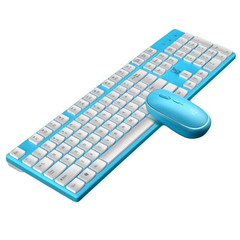 2.4G Wireless Keyboard and Mouse 104-key Keyboard Office Keyboard Gaming Keyboard for PC Computer Laptop: Blue