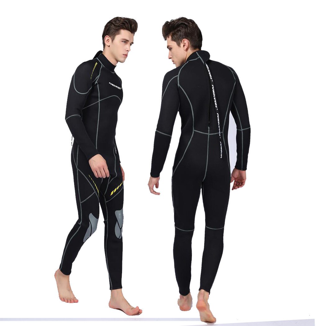 Men's 3mm Neoprene Wetsuit - Full Suit for Scuba Diving, Swimming, Surfing, Kayaking - Thermal Winter Warm Gear