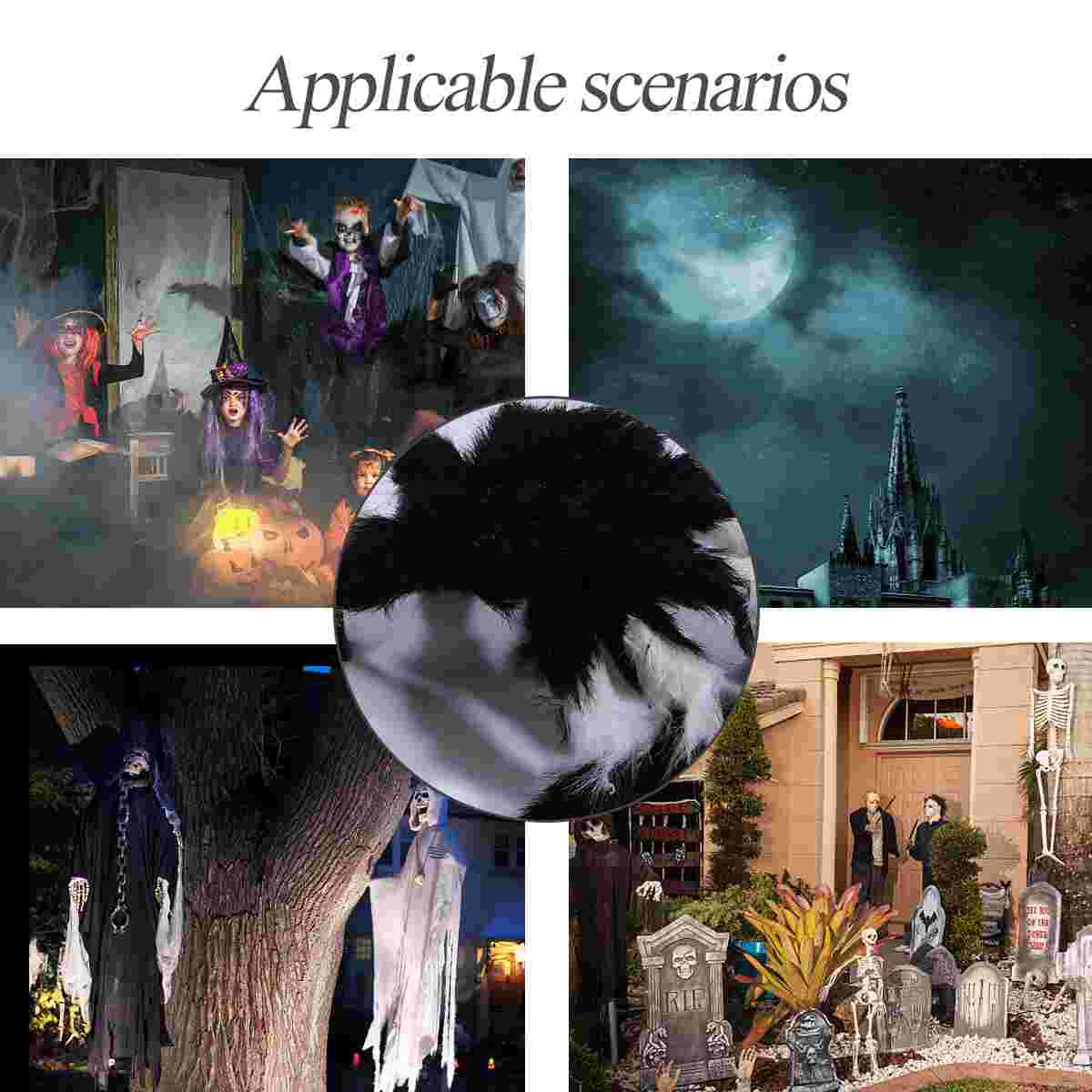 2Pcs Spooky Stretch Spider Web Webbing Haunted House Spiders Decor