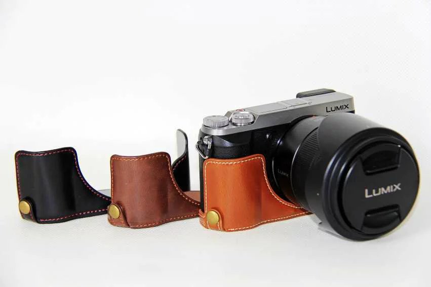 PU Lederen Camera Tas Half Case Cover Voor Panasonic Voor Lumix DMC-GX80 DMC-GX85 GX80 GX85 Camera Half Body Set