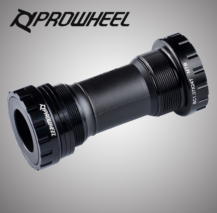 Prowheel BB Axle Adapter 1.37 / 24mm Crank Sprocket Set Black MTB Road Bicycle Push Bottom Fit Brackets For Shimano deore BB52