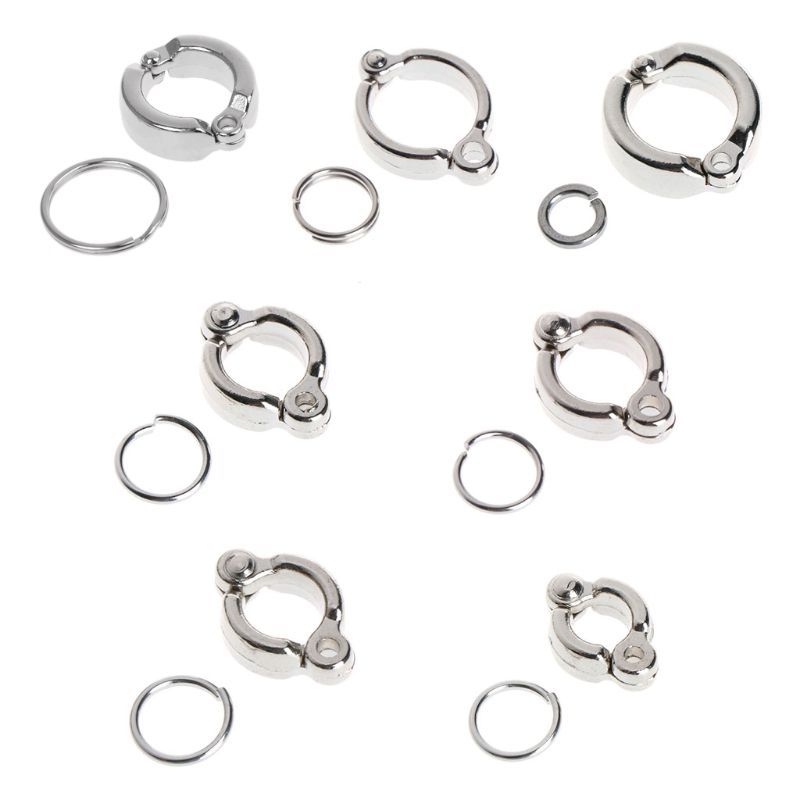 Bird Foot Ring Alloy Leg Rings Active Opening Metal Clips for Parrot Pigeon Finch Dove Outdoor Flying Multiple Sizes