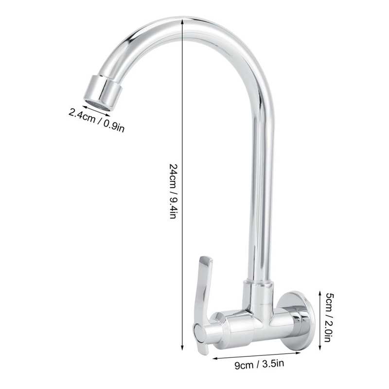 basin faucet bathroom faucet /2 Kitchen Sink Faucet 360 Degree Rotating Wall-Mounted Water Tap with Single Handle torneira