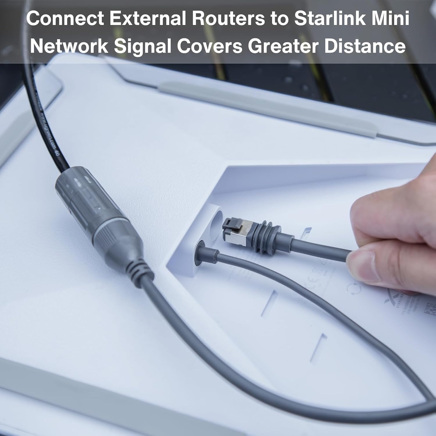 Kabel adaptera Ethernet Starlink, wodoodporny IP68, przedłużacz złącza RJ45 dla rodzaj 3/mini danie