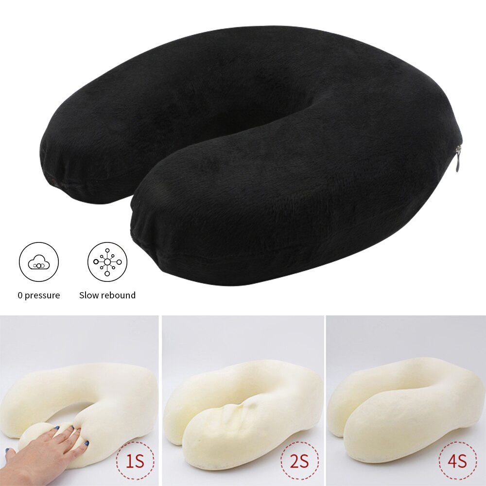 1/2Pc Memory Foam U-vorm Reizen Kussen Voor Vliegtuig Neksteun Reizen Accessoires 4 Kleuren Comfortabele kussens Voor Slaap
