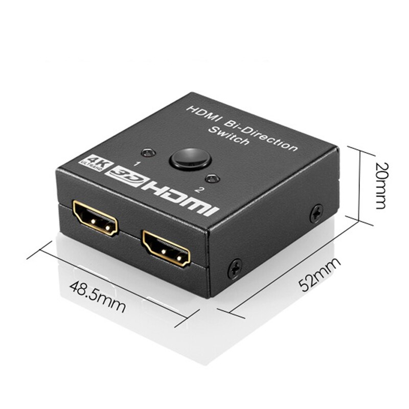 4K Hdmi Switch Hdmi Bi-Directionele 1X2 / 2X1 Ab Switcher Splitter Voor PS4 Pro/4 Tv doos Brand Tv Stick Hdmi Splitter