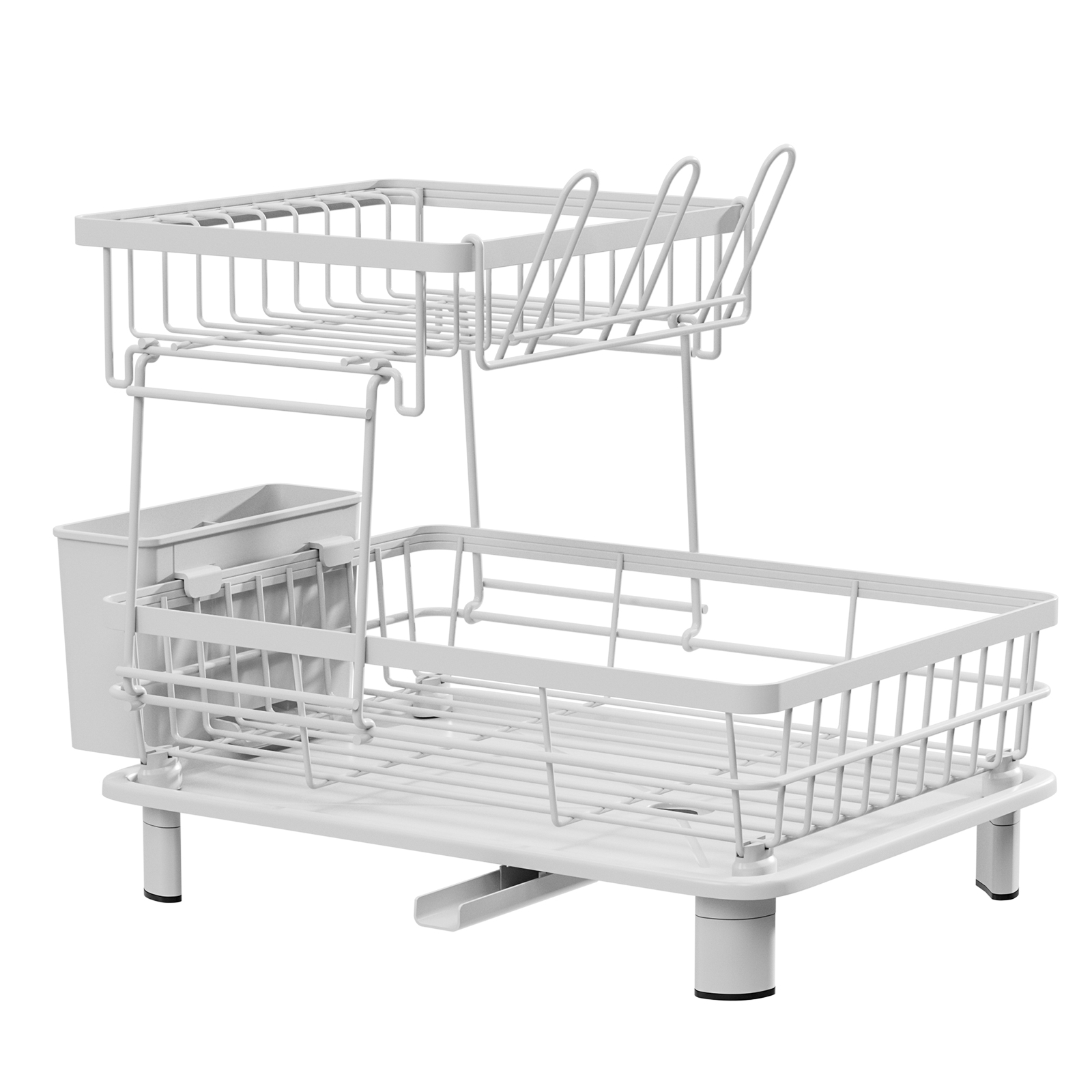 1 st Afdruiprek, Keuken Schotel Droogrek, Keuken Schotel Organisator Rek, 2tier Servies opbergrek: Licht Groen