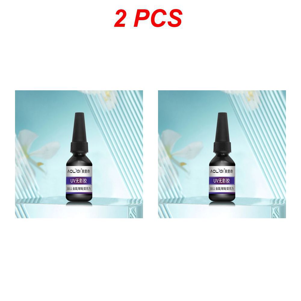 50/10ML UV Bonding & Welding Glue Kit Super Bonding UV Glue with Black Light, Quick-Drying for Bonding Glass, Metal Repair Tools: Blue
