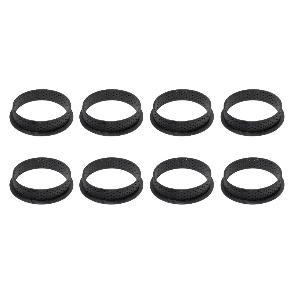 6/8Pcs Mousse Circle Cutter Decorating Tool French Dessert DIY Cake Mold Perforated Ring Non Stick Bakeware Tart: 8 Round