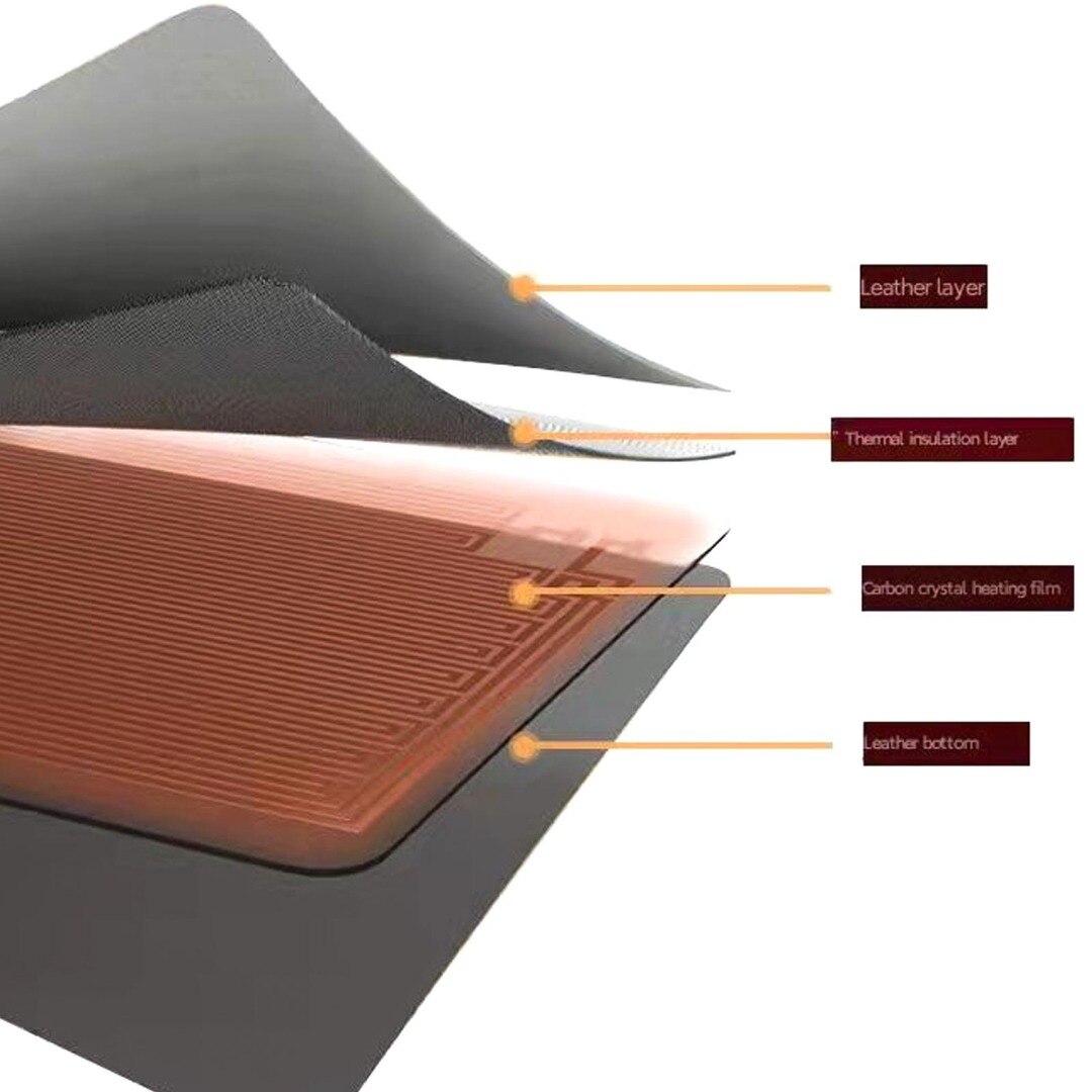 Tapis chauffant électrique en cuir PU, pour ordinateur, souris, Table, bureau, écriture