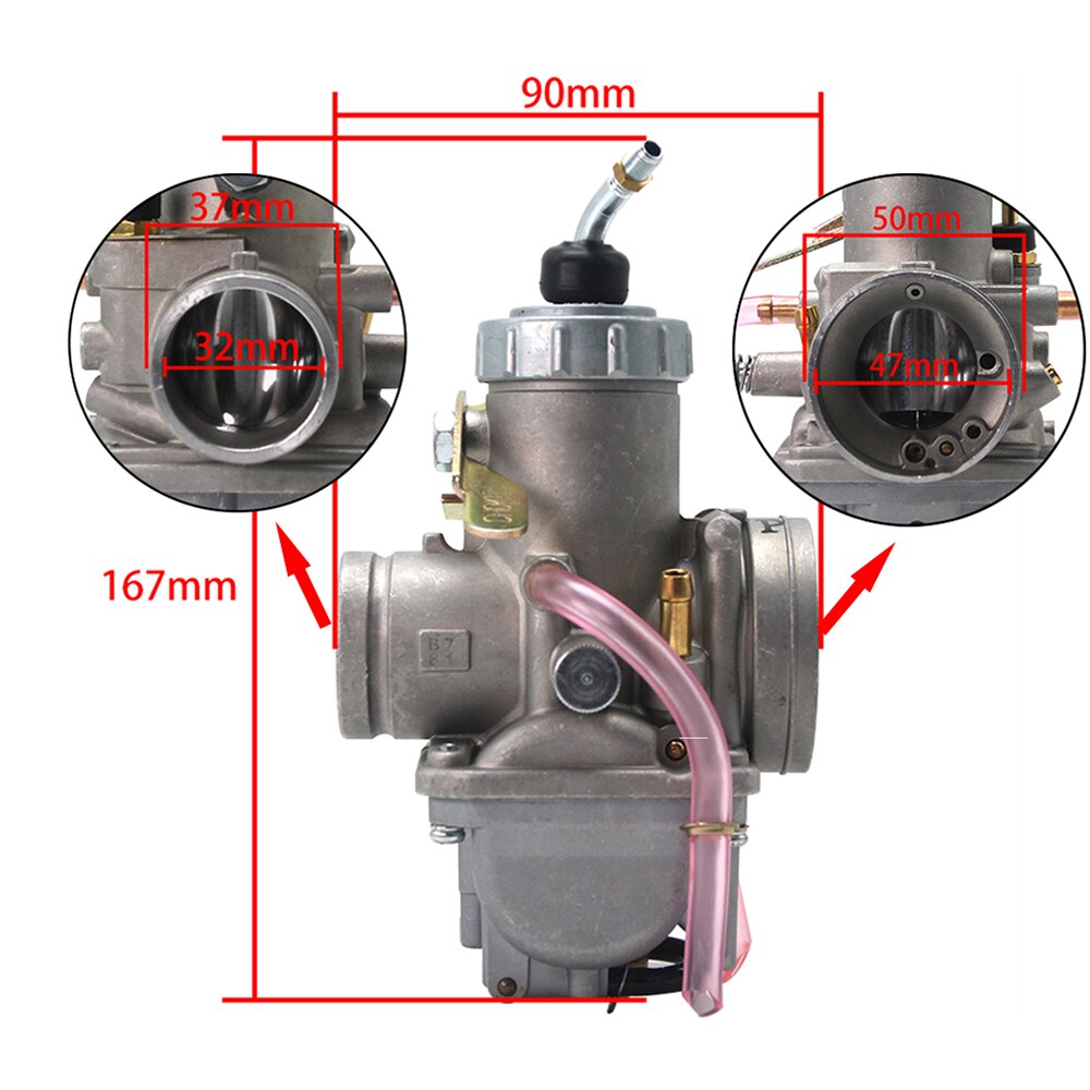 ALCON-Mikuni VM28 32mm Carburetor Manual Damper Carb For Yamaha DT125 125cc Moto Dirt Pit Bike ATV Quad High Performance