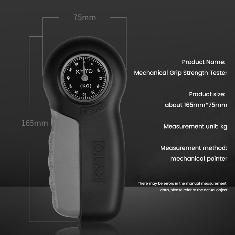 Uclio KYTO-dinamómetro de agarre de mano, entrenador de fuerza, entrenamiento de fuerza de mano, gimnasio, gris