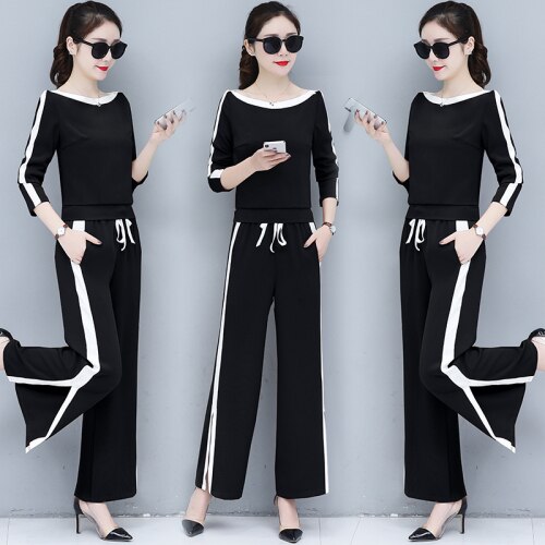 Green Two Piece Women Pants Sets Clothing Women Set Grey Summer Women's Suit Top&pants Set Conjunto Feminino