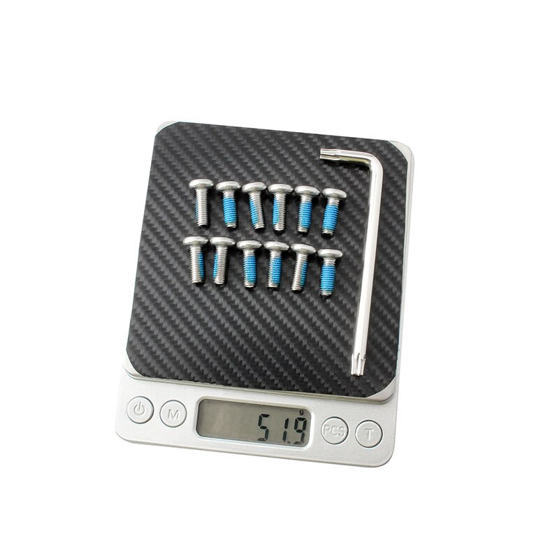 MUQZI-tornillos de disco de freno T25 para bicicleta, tornillos de Rotor alargados de M5 x 13,8mm, pernos de fijación antideslizantes, 12 Uds.