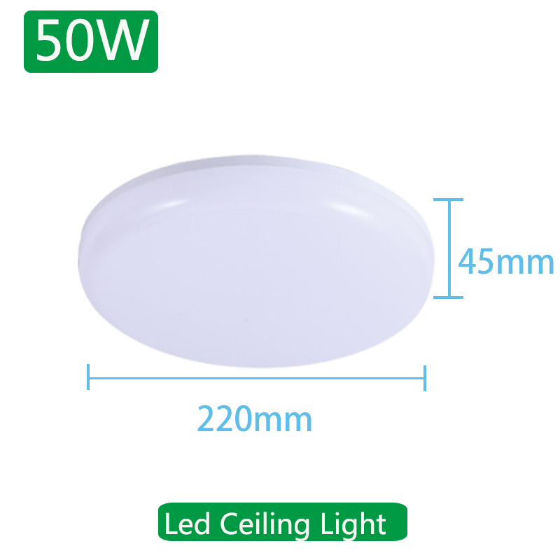Led Panel Light 220V Led Ceiling Lamp Light Surface Mounted Round 15W 20W 30W 50W Indoor Decoration Downlight Bathroom Bedroom: 50W Ceiling Light