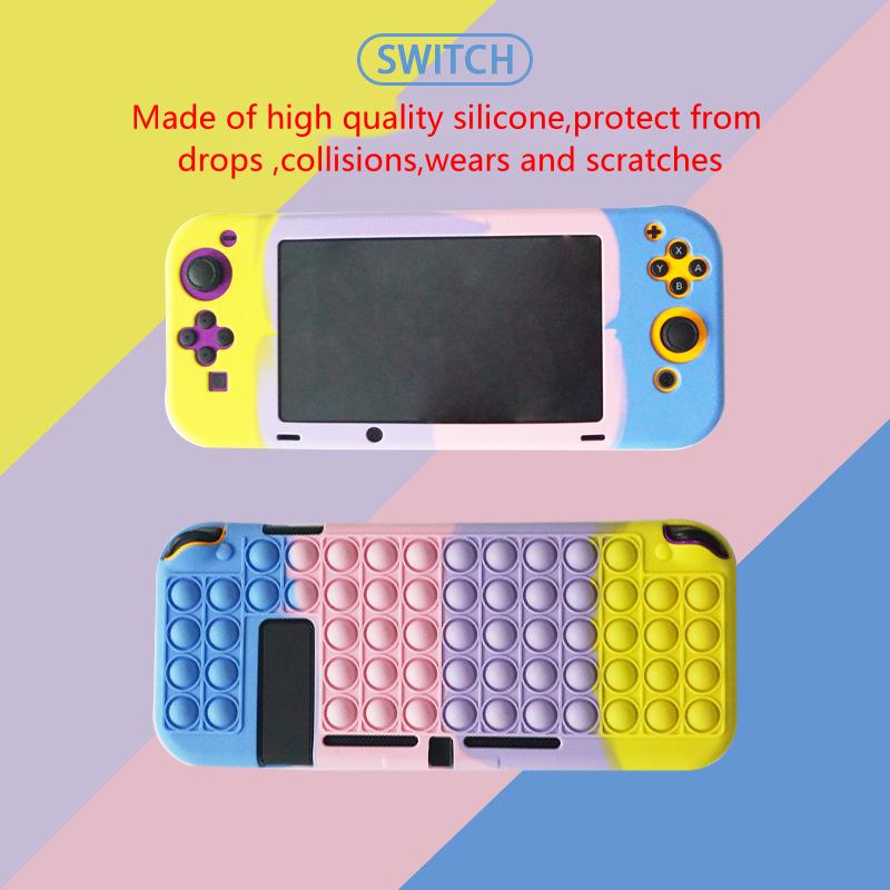 Anti Stress Speelgoed Shockproof Controller Case Silicone Soft Beschermhoes Voor Nintendo Switch Ns Console Push Bubble Shell