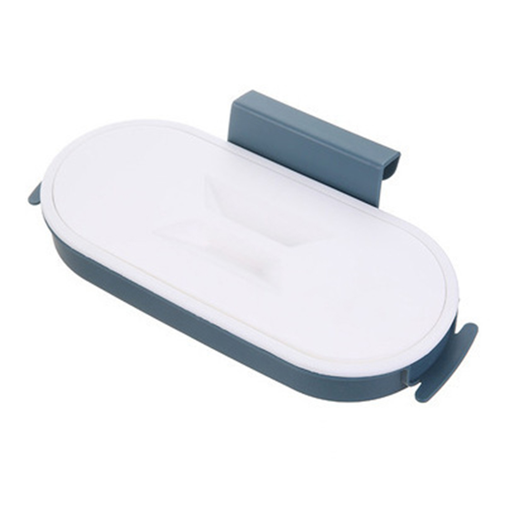 Garbage Storage Bracket Kitchen Cabinet Door Rubbish Bag Hanger Hanging Trash Garbage Bag Holder Cabinet Trash Rack for Kitchen: dard blue