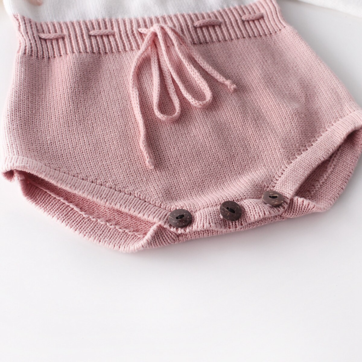 Baby drenge piger efterårs sweater blomster broderi rund hals lange ærmer strik jumpsuit body til baby