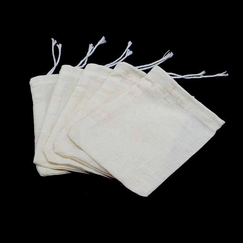 50 Stück 6 x 8/8 x 10/10 x 15 cm leere Baumwoll-Musselin-Beutel mit Kordelzug, Mehrzweck-Mini-Beutel, Aufbewahrungsbeutel, Schmuckpaket: L
