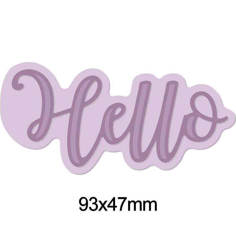 Mots mélangés découpe de métal pochoir pour bricolage Scrapbooking décoratif gaufrage artisanat découpe modèle Sentiment: Hello