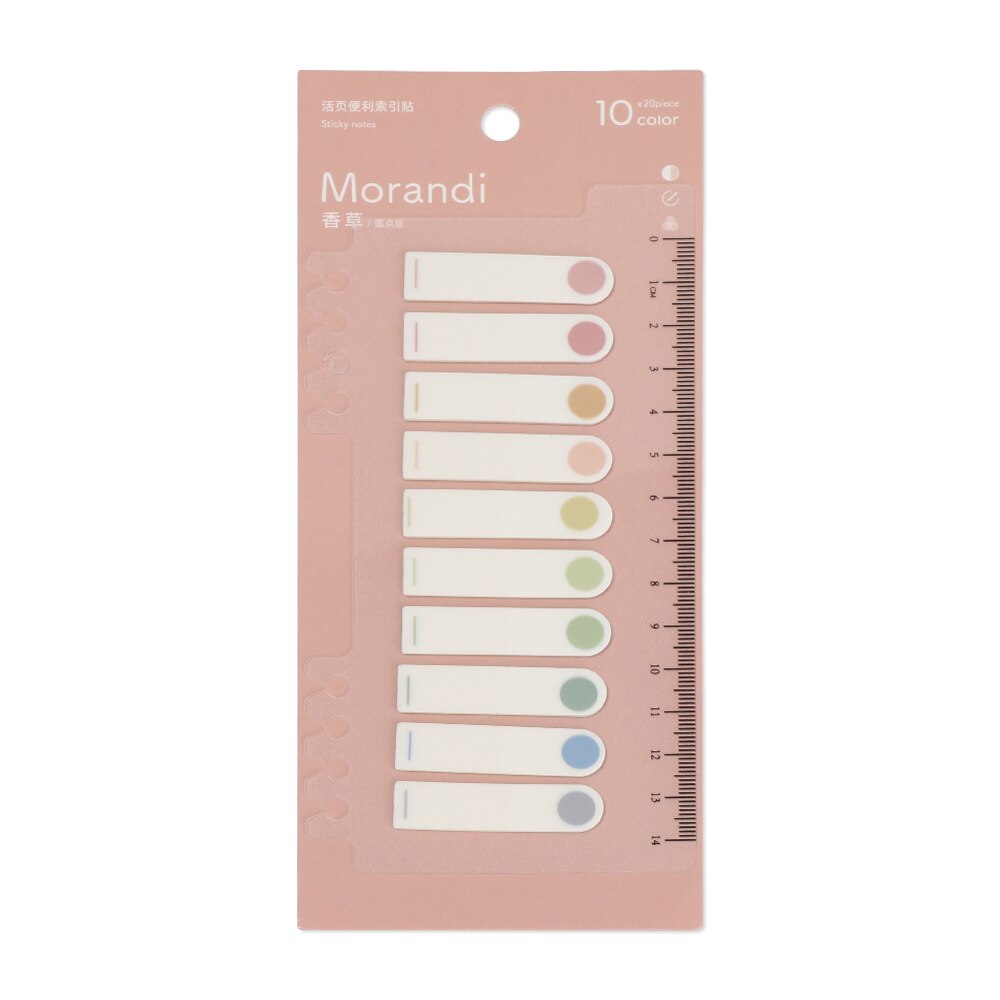 60/120/200pcs Solid Color Planner Stickers Index Bookmark Novelty Notes Memo Pad Loose-leaf Sticker Bookmark Page Sticker: 17