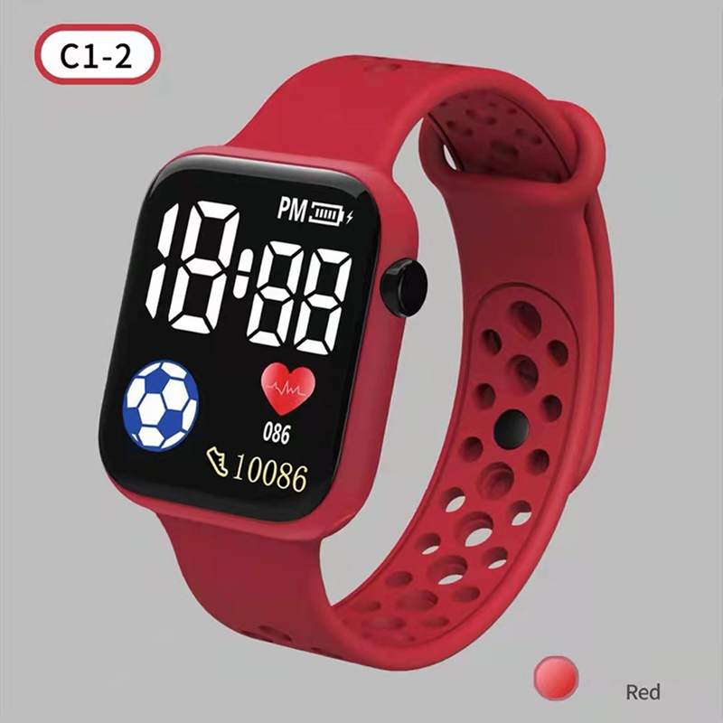 Reloj Digital LED YIKAZE para niños y niñas, relojes deportivos desechables, correa de silicona, reloj electrónico Digital para niños: Amarillo claro