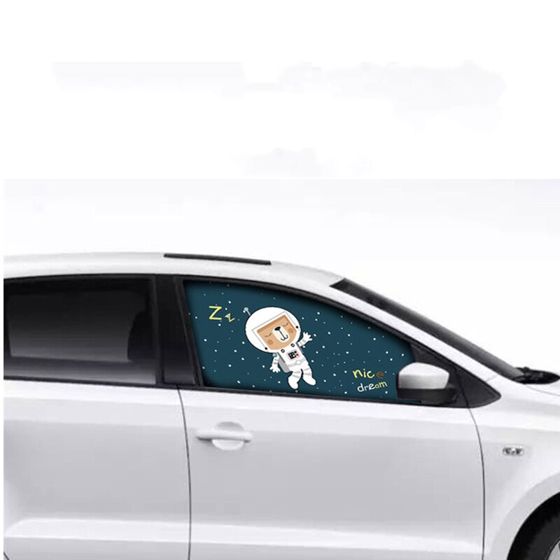 Samochód Cartoon Cute Spaceman magnes boczne osłony przeciwsłoneczne osłona przeciwsłoneczna tylna boczna Auto okno osłona przeciwsłoneczna dla dzieci