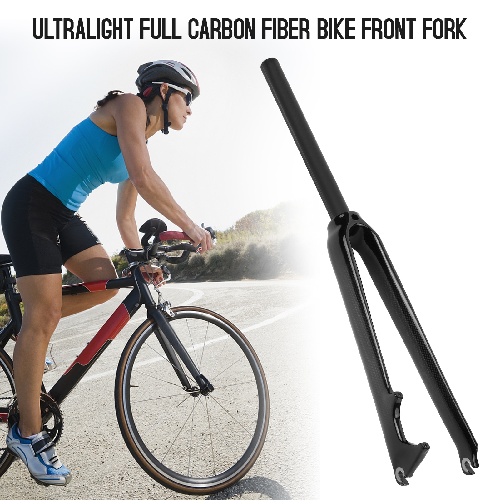 Ultralight Full Carbon Fiber Bike Front Fork 700C Road Bicycle Fork Cycling Bike Fork 28.6mm