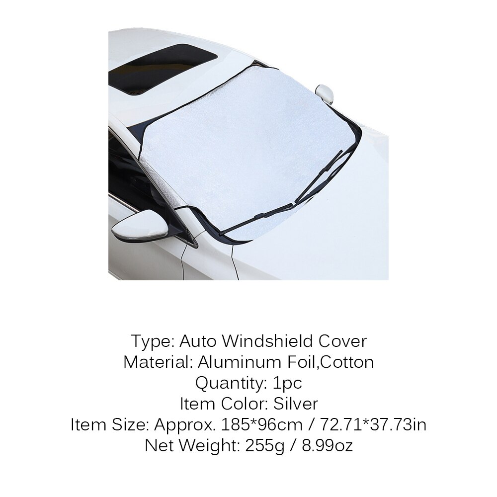 Aozbz foldbar bilrudeovertræk frost- og snebeskyttelse uv falmende bilafdækning