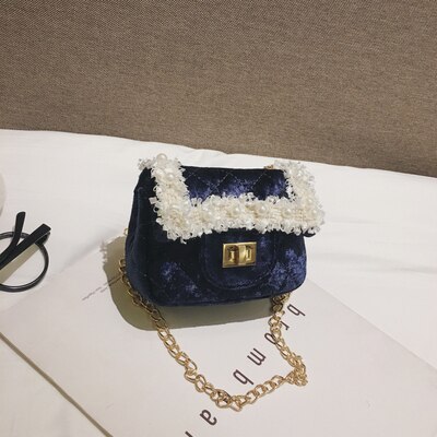 Bekasnoew Mode kinderen Handtassen Snoep Meisjes Boog Messenger Bags Kid Flap Schoudertassen: blue