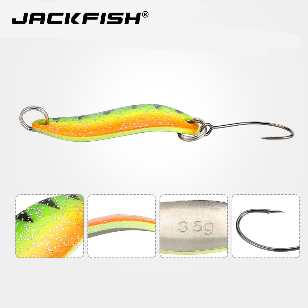JACKFISH-SEÑUELOS giratorios para Pesca, cebos duros de Pesca con lentejuelas para equipo de Pesca de carpa Isca