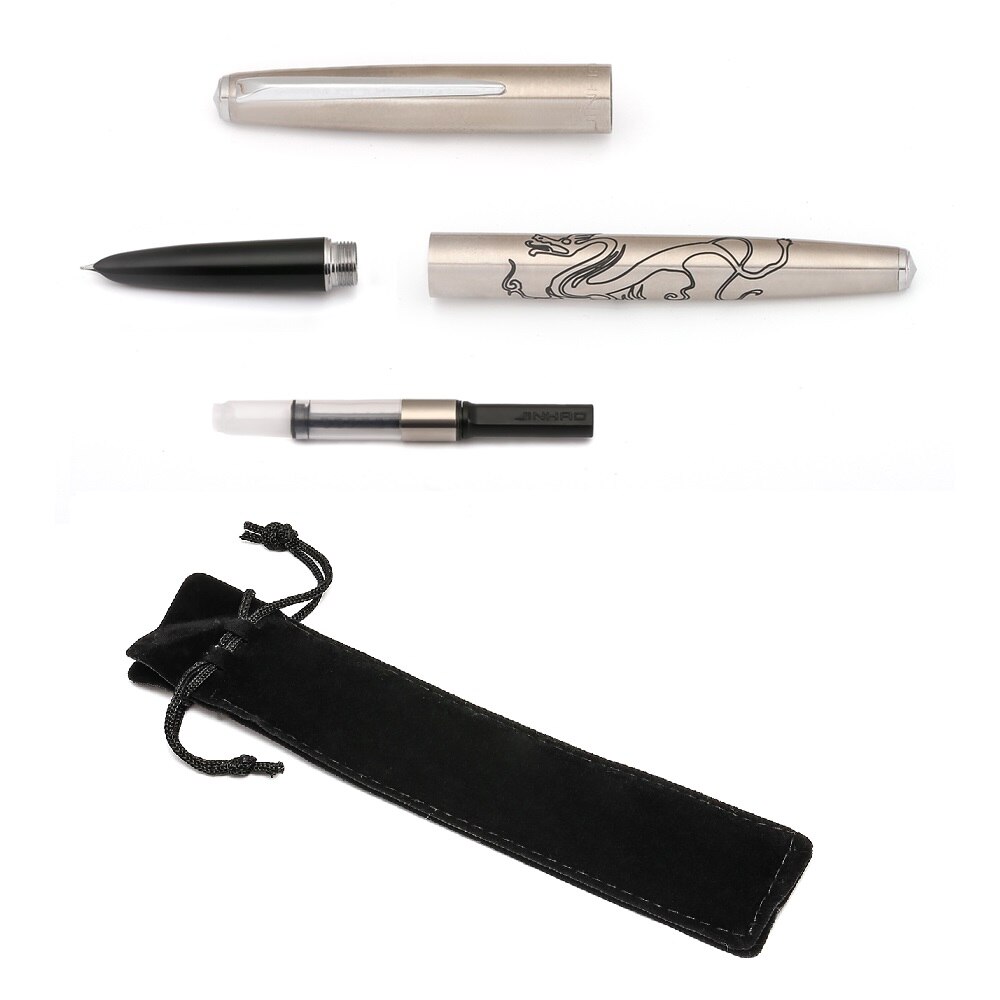 Limited edition Chinese Dragon fountain pen 0.38mm fine nib Finance writing ink pens Office school student supplies F619D