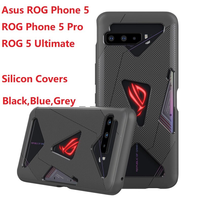 Voor Asus Rog Telefoon 5 Case + Gehard Glas Soft Gel Tpu Beschermende Huid Matte Silicon Cover