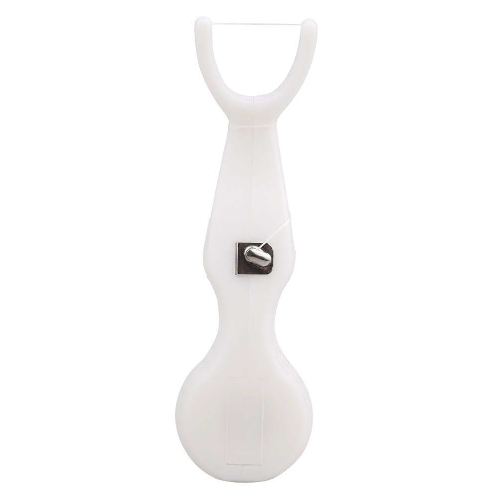 30m nylon tandzijde met houder, tandenreinigingsstaafje, mondverzorgingsreiniger, tandenflosser, interdentale borstel, tandenreinigingsdraad: Wit