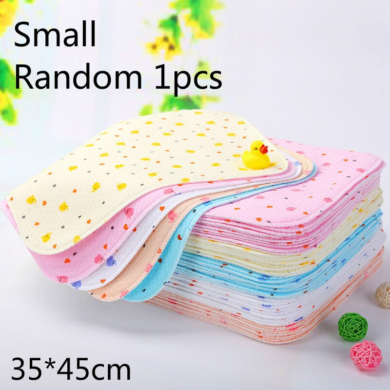 Bébé coton couche-culotte feuille Urine matelas à langer dessin animé réutilisable infantile literie Nappy Burp matelas matelas à langer soins de bébé: Random-S-1pcs