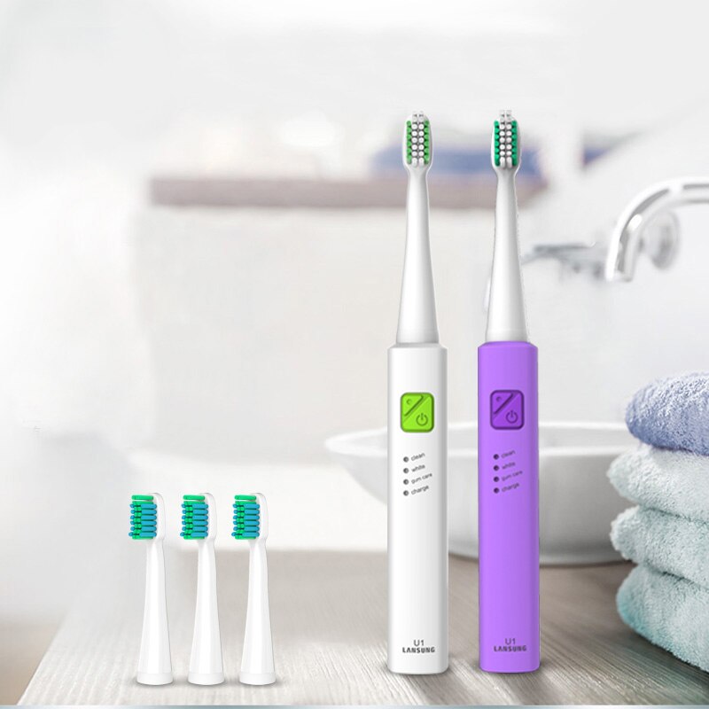 Ultrasonic Sonic Electric Toothbrush Rechargeable Tooth Brushes electric toothbrush with U1 tooth brush heads cepillo dental 4