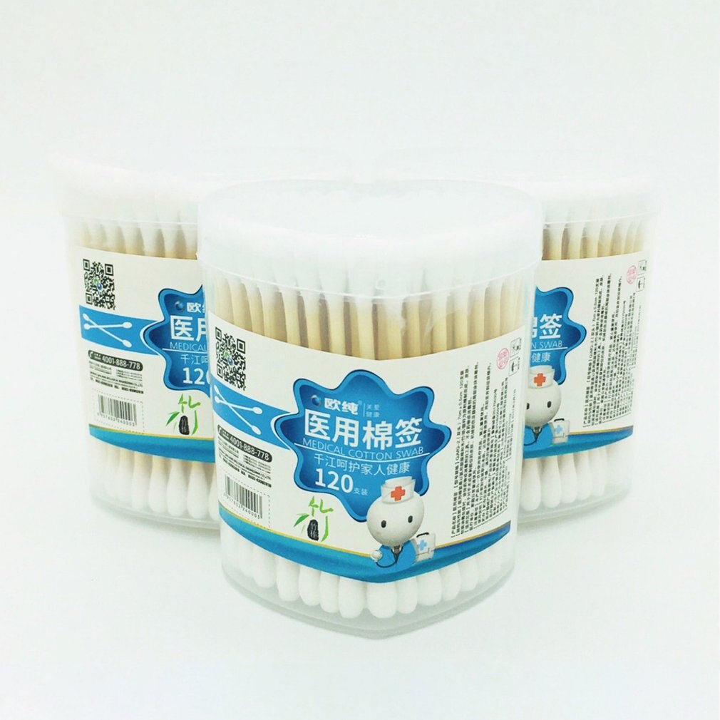 Heart-shaped Disposable Cleaning Sticks Cotton Swabs Double Head Cleaning Tools Individually Packaged Swabs