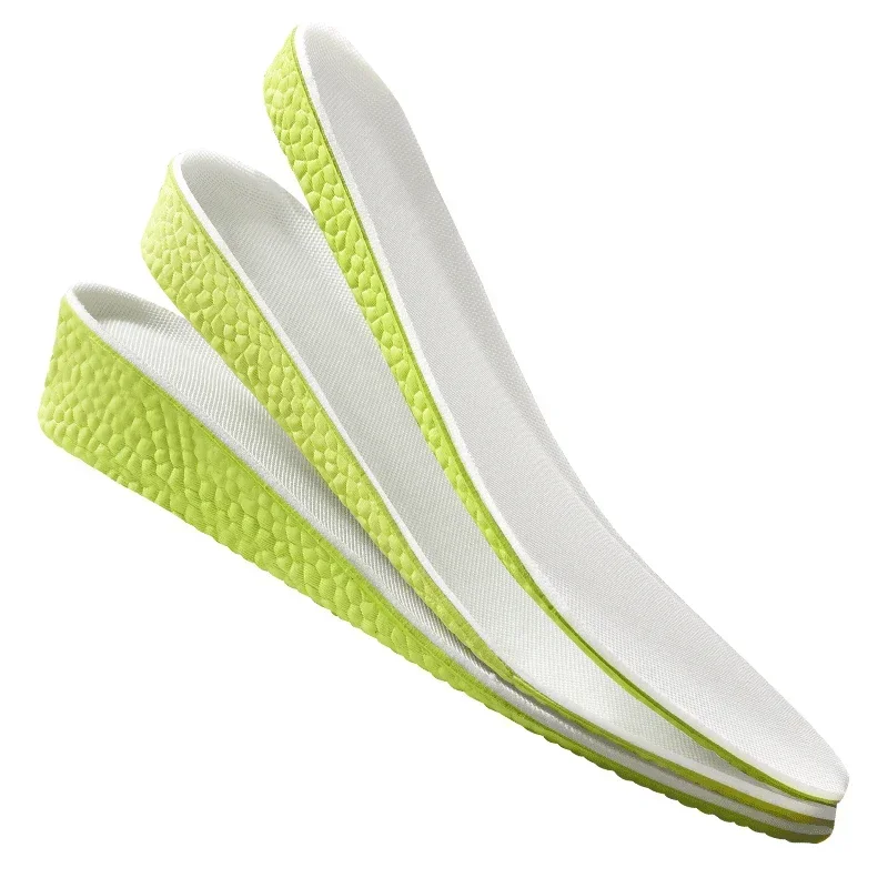 Solette invisibili per aumentare l'altezza Scarpe in memory foam verde Suola traspirante Comoda per uomo Donna Soletta per la cura dei piedi