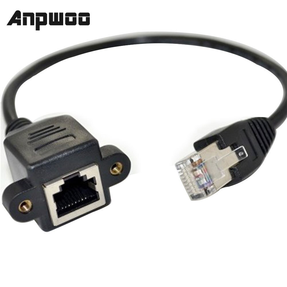 ANPWOO Extension Network LAN Screw Cable Panel Male To Female Mount Ethernet