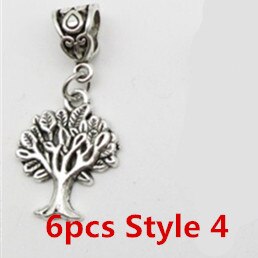 6 Stks/pak Verschillende 6 Stijlen Viking Charms Haar Vlecht Dread Baard Dreadlock Kralen Manchetten Ringen Hoofddeksels Sieraden Voor Mannen Vrouwen: 6pcs Style 4