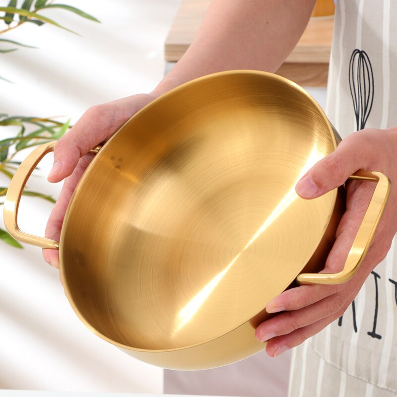 KONCO-Olla de fideos instantáneos de estilo coreano, olla de inducción de Gas de 21/26cm, utensilios de cocina, sartén, olla para Fideos