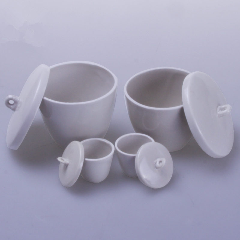 1pcs Lab Porcelain Crucible with cover 5-300ML High temperature resistant