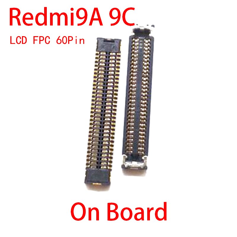 2Stck 40Stift LCD Anzeige Bildschirm FPC Verbinder ein Bord Für Xiaomi Redmi 9A 9 9C USB Ladegerät Ladung Hafen auf biegen Kabel 30 60 Stift: 60P 9A 9C LCD Gremium