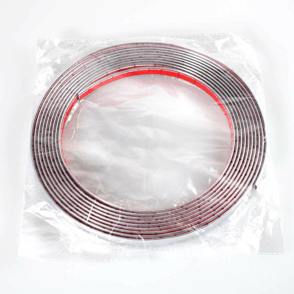 12mm Auto Bumper Strip Adhesive Zilver Chrome Moulding Trim Slijtvast