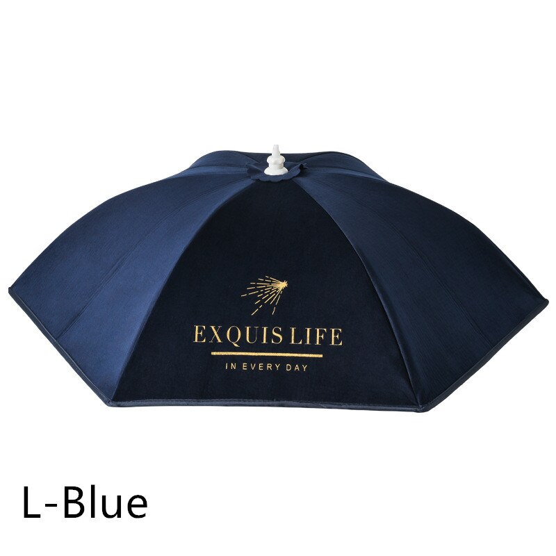 Winter Insulation Meal Cover Food Velvet Cloth Dust Vegetable Cover Folding Table Cover Kitchen Food Covers Umbrella: L-Blue