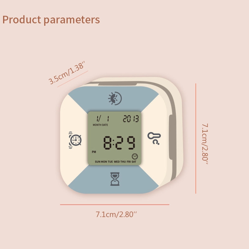 Countdown Timer Flip Timer Time Management Tool Temperature Alarm Clock Calendar Date Digital Display Multifunction Timers