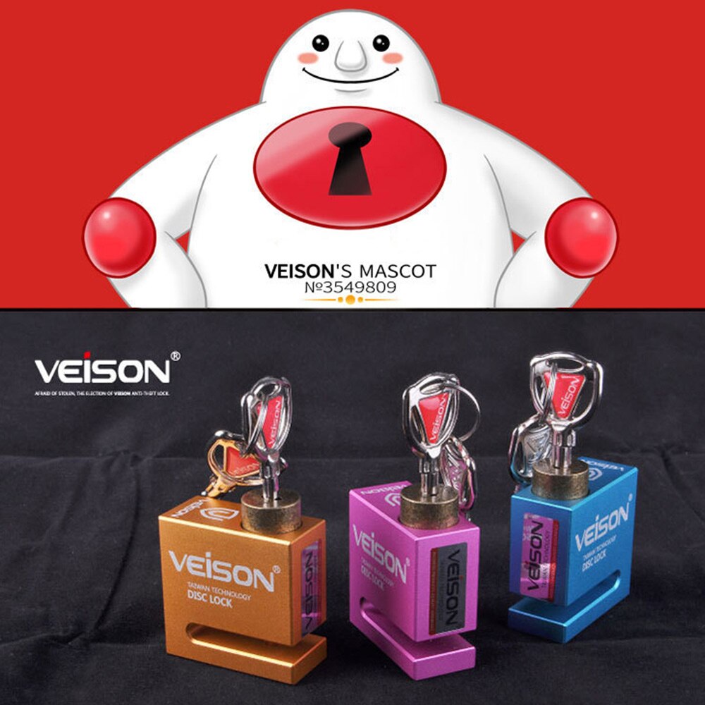 VEISON z zabezpieczeniem przeciw kradzieży zabezpieczenie zamek robić hamulca tarczowego zatrzymać blokada robić motocykla ochrona przed kradzieżą hamulec Moto motocykl wodoodporne zamki tarczowe