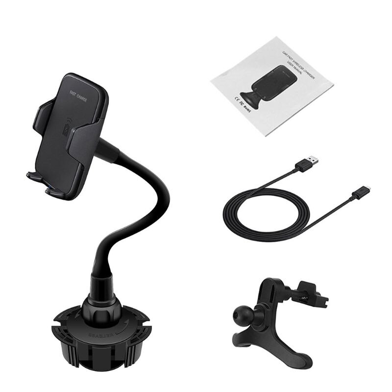 Schnelle Qi Drahtlose Auto Ladegerät Tasse Halter Air Vent Halterung für iPhone X XR XS 8 Samsung S9 S8 S7 s6 Hinweis 9 Telefon Ladegerät