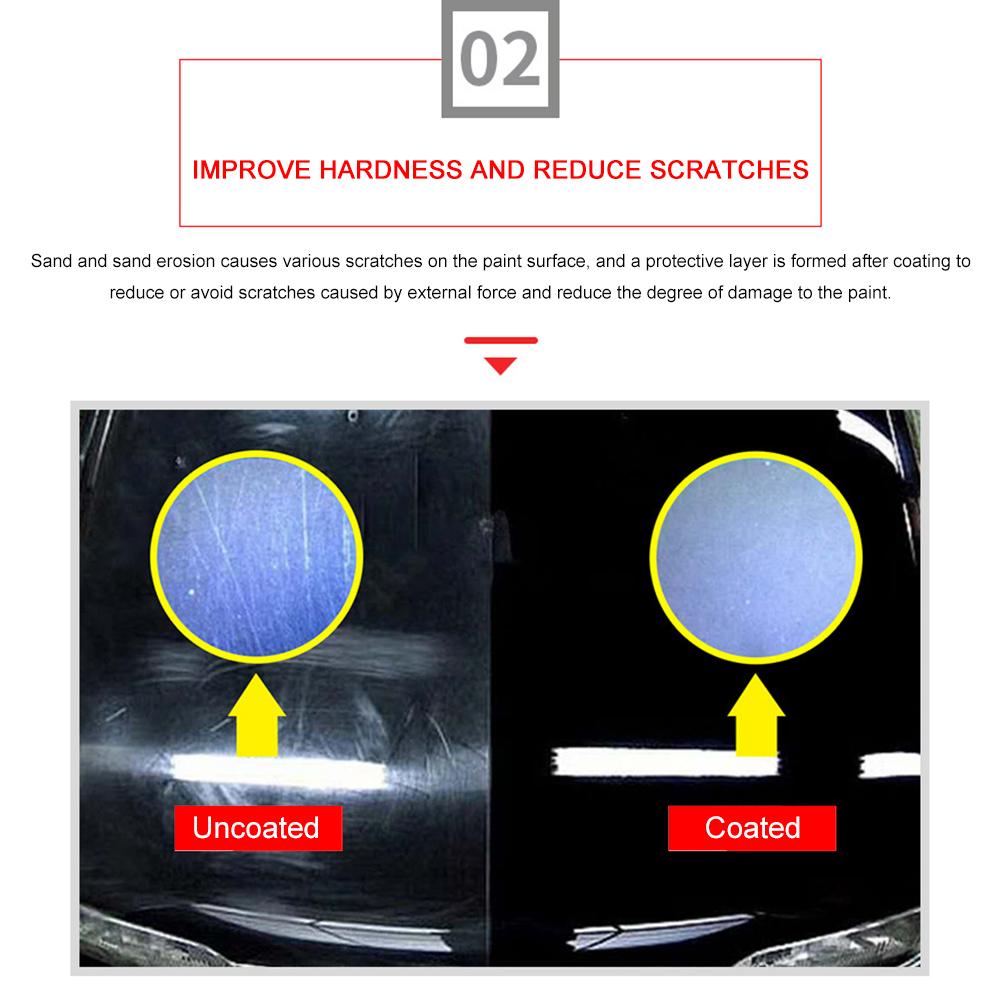 50ML 9H + 10H Hardness Car Liquid Glass Coating Glass Nano Fluorine Plated Crystal Ceramic Kit Car Paint 11pcs/set